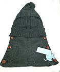 XMWEALTHY baby swaddle wrap blanket gray hooded stroller sleeping bag nwt