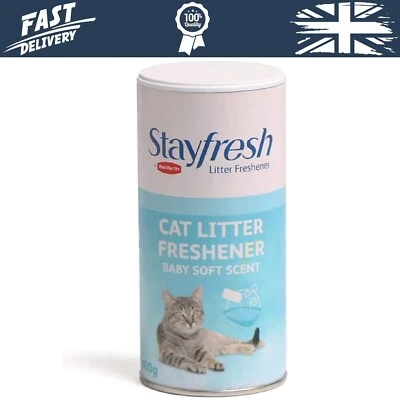 BRANDED Cat Litter Freshener Powder, Baby Soft Scent - Effective Odour Contro