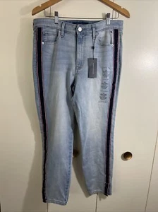 Tommy Hilfiger Women's Tribeca Skinny Heritage Denim Size 12 Blue Jeans Stripe’s - Picture 1 of 14