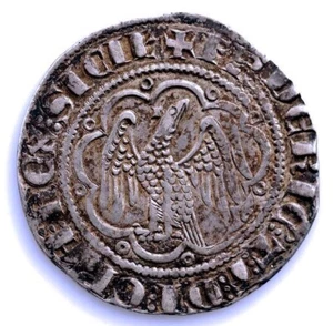 SC-Corona Aragonesa. Federico III de Aragón. Pirral. Sicilia Plata 3,3 g. Escasa - Picture 1 of 2