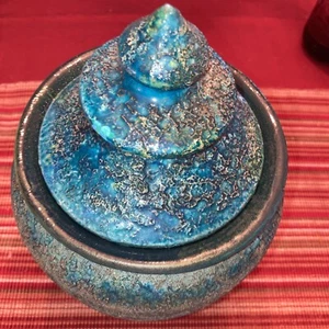 Tarro con tapa Bitossi para Rosenthal Netter Pagoda firmado por Aldo Londi Italia - Imagen 1 de 13