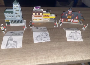 Micro Machines Lot of 3 1989 City Scenes Police & Gas Station , Train Station - Picture 1 of 17