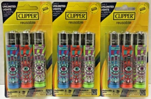 Clipper Refillable Lighters / Mandalas 4 Fatima Theme / 9 Total Lighters! - Picture 1 of 2