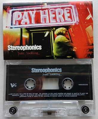 STEREOPHONICS - JUST LOOKING (V2 VVR5005305) 1999 UK CASSETTE SINGLE BRITPOP - Image 1 of 3