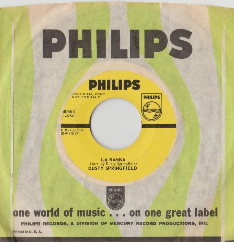 DUSTY SPRINGFIELD La Bamba 45 RECORD NEAR MINT DJ PROMO w/ sleeve - Image 1 of 1