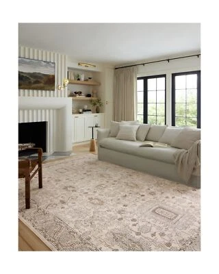 Loloi II Teagan Collection TEA-03 Ivory / Sand 6'-7" x 9'-2", .25" Thick, Are... - Image 1 of 4