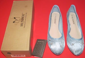 MUSSHOE Flats Shoes Women's Casual Floral Lace Flats ~ Blue Lace Size 9 ~ NWT - Picture 1 of 7