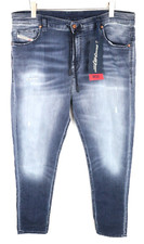 DIESEL D-Vider CB-NE 069IP Men Jeans W40 Sweat Jogg Taper Blue Cotton Stretch
