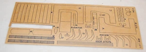 VINTAGE 1945 MONOGRAM BALSA WOOD MODEL KIT B1 LST 608 LANDING SHIP CARD STOCK #3 - Picture 1 of 5