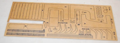 VINTAGE 1945 MONOGRAM BALSA WOOD MODEL KIT B1 LST 608 LANDING SHIP CARD STOCK #3 - Image 1 of 4