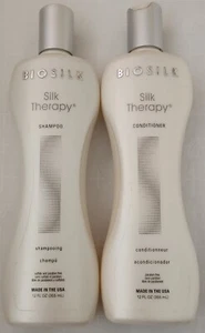 NEW BioSilk Silk Therapy Shampoo and Conditioner Set 12 Oz Each Factory Sealed - Picture 1 of 2