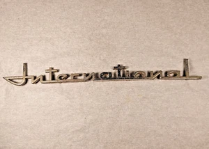1957 - 1960 International Truck FRONT FENDER EMBLEM Original IH A B NAME PLATE - Picture 1 of 15