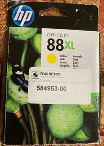 NEW SEALED GENUINE OEM HP 88XL Yellow HIGH YIELD Ink Printer Cartridge NIP 10/13 - Picture 1 of 4