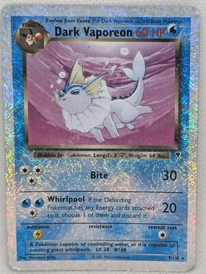 Dark Vaporeon Reverse Holo Rare Legendary Collection Pokemon TCG Nintendo - Image 1 of 4