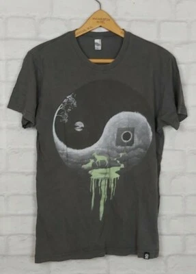 CAMISETA TOP VINTAGE RETRO AÑOS 90 BRILLANTE AUDAZ FILOSOFÍA CHINA GRÁFICO YIN & YANG Foto 1 de 4