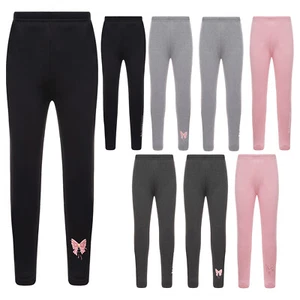 Kids Girls Winter Pants Warm Soft Tights Underpants Gym Sports Athletic Bottom - Picture 1 of 80