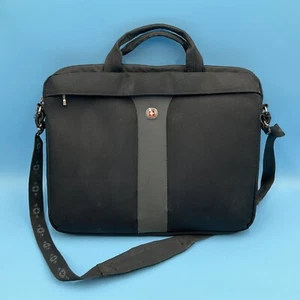 Wenger Swiss Gear Laptop Case Travel Bag Black Shoulder Strap - Afbeelding 1 van 7