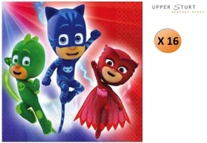 PJ Masks Lunch Napkins 16 Pack Party Supplies FAST SHIPPING - Picture 1 of 1
