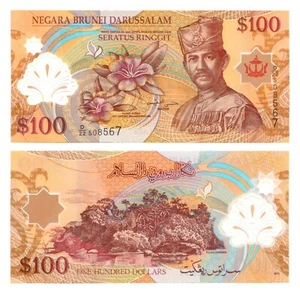 Brunei 100 Ringgit Dollars 2013 Polymer UNC - Bild 1 von 1