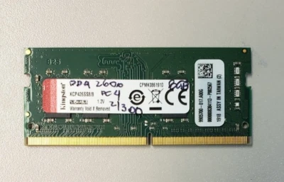 8GB PC4-21300 2600Mhz SODIMM DDR4 RAM KINGSTON - Image 1 of 2