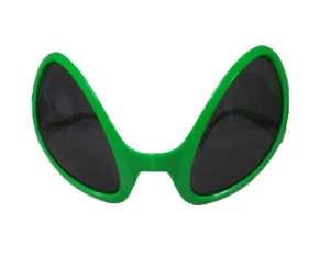 Alien Green Dark Lens Glasses Novelty Costume Accessory - Picture 1 of 6