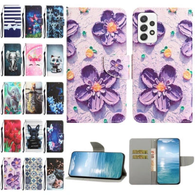 Flower Dog Cat Butterfly Wallet Phone Case For Samsung M13 4G M23 F23 5G M32 M11 - Image 1 of 4