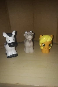 Playskool Little People Lot Of 3 Zebra Goat My Little Pony Apple Jack - Picture 1 of 1