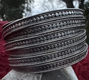 STERLING MANSCHETTE BALI im indianischen Stil Vintage alter Hersteller M 67gr siehe Details - Bild 1 von 11