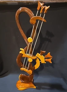 Treble Clef Swirl Wooden Music Art Music Gift Gift for Music Lover 17" tall - Bild 1 von 13