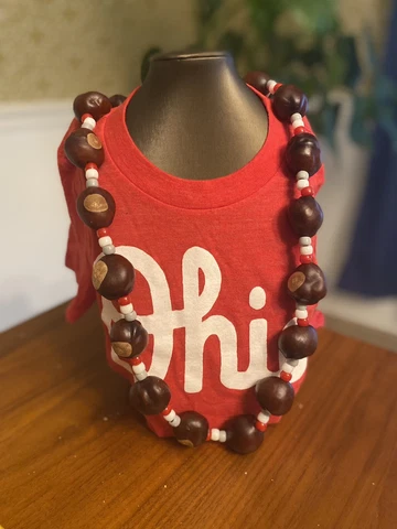 Classic Ohio State Buckeye Necklace, High Quality Ohio Buckeyes 18 Included! Cover