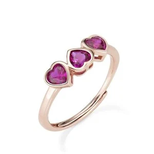 Anello trilogy donna Amen AN3CURRZ3 Amore in argento rose tre zirconi rossi - Imagen 1 de 2