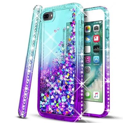 Capa telefone à prova de choque e protetor de tela de vidro para iPhone 7 8 Plus SE - Imagem 1 de 4