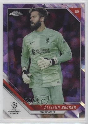2021 Topps Chrome UCL Sapphire Edition Purple Refractor /25 Alisson Becker #46 - Image 1 of 2