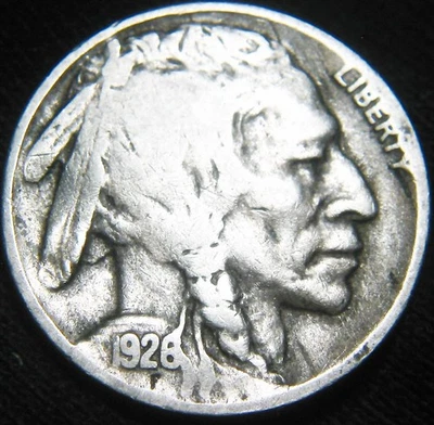 Оригинальная более жесткая дата 1926-D BUFFALO NICKEL 5¢ БЕСПЛАТНАЯ ДОСТАВКА! KU57MJ - Изображение 1 из 2