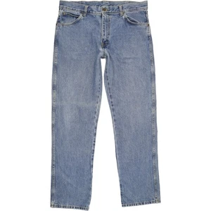 Wrangler Men Blue Straight Regular Jeans W36 L32 (74423) - Picture 1 of 6