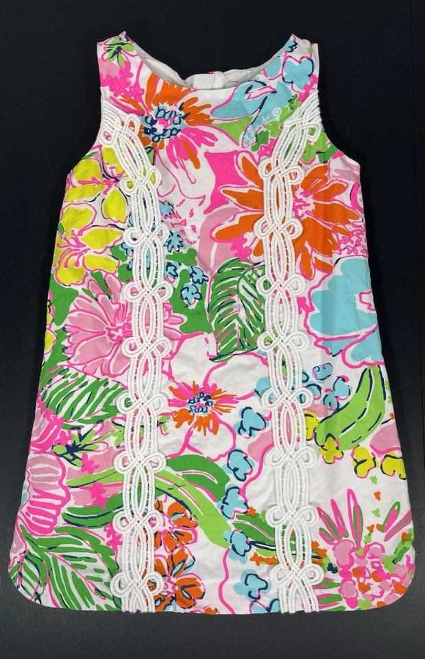 Lilly Pulitzer x Target Nosey Posey Shift Dress Girls XS 4-5 - Image 1 of 4