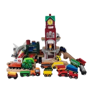 Lote Original Tren Madera Match Thomas & Friends + Torre + Trenes Madera T30 - Imagen 1 de 18