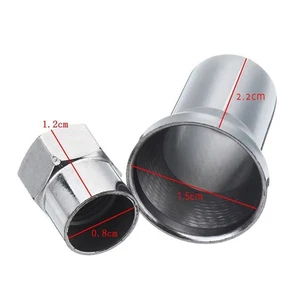 12 Set TR413 Chrome Car Truck Tire Wheel Tyre Valve Stem Hex Cap Sleeve Covers - Picture 1 of 12