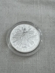 1789-1989-S BICENTENNIAL OF CONGRESS LIBERTY ONE DOLLAR IN AIR TIGHT HOLDER - Picture 1 of 2