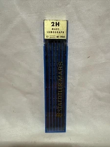 Vintage Staedtler Mars Lumograph 1904 2H 11 cavi - Foto 1 di 4