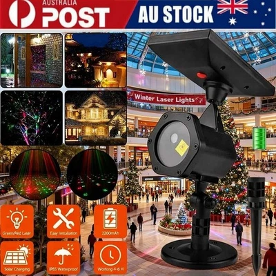 Solar LED Moving Laser Projector Light Christmas Party Outdoor Landscape Lamp - image 1 of 4