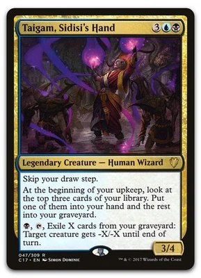 Taigam, Sidisi's Hand #47 (LP) Commander 2017 C17 Magic MTG - Image 1 of 2