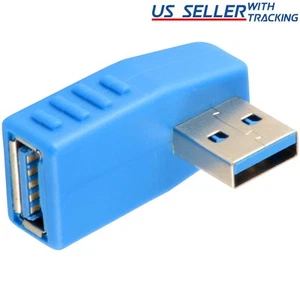 (5 Pack) Right Angle USB 3.0 to Left Facing Female Adapter Coupler Connector 5x - Picture 1 of 1