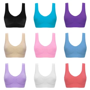 Paquete de 3 sujetadores deportivos para mujer sujetador para dormir yoga bralette sin costuras ropa interior inalámbrica - Imagen 1 de 18