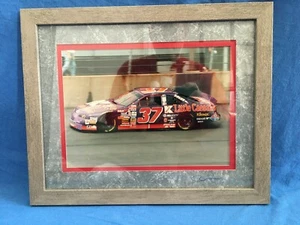 JOHN ANDRETTI #37 Ford Thunderbird NASCAR Racing Framed Photograph LittleCaesars - Picture 1 of 9