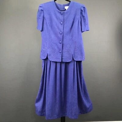 Maxi Vestido VYG Miss Dorby Mujer 16 Azul Adjunto Bordado Botón Chaqueta Almohadillas Foto 1 de 4