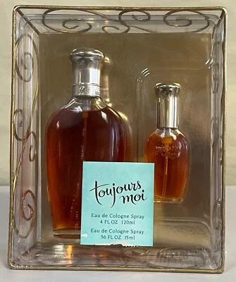 Toujours Moi por Dana Eau de Cologne Spray 4 oz + 0,56 oz spray original años 90 Foto 1 de 2