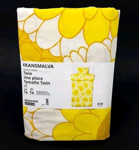 Ikea KRANSMALVA Twin Duvet cover and pillowcase, yellow - NEW - Picture 1 of 2