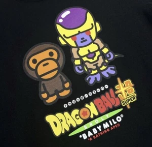 2019 A Bathing Ape x Dragon Ball Super Gold Frieza Black Tee Xxs Bape Off BBC - Picture 1 of 8