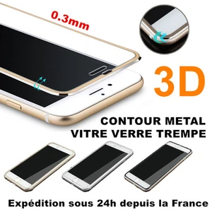 VITRE MÉTAL 3D VERRE TREMPE Film protection pour iPhone 8 7 6 XS Max XR 11 SE - Photo 1/28